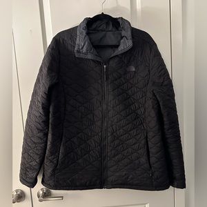 Women’s North Face Thermoball Diamond Quilted Lightweight Puffer Jacket Black XL